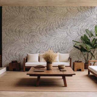 Modern Tropical Leaves Design Wallpaper Mural
