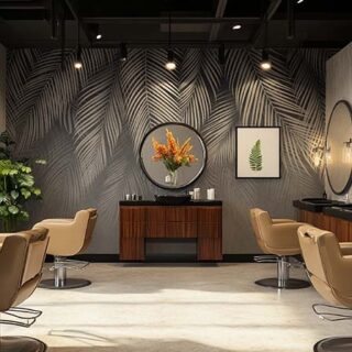 Pewter Palm Breeze Wallpaper Mural
