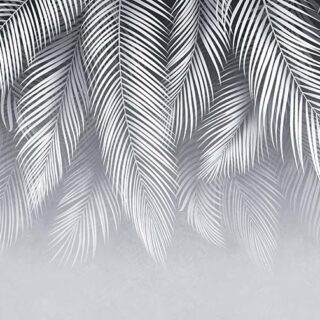 Pewter Palm Breeze Wallpaper Mural