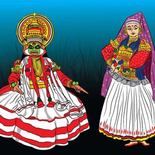 Kathakali Art of Kerala Wallpaper Mural