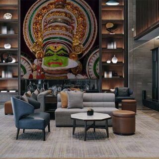 Traditional Kathakali Artist Facial Expression Wallpaper Mural