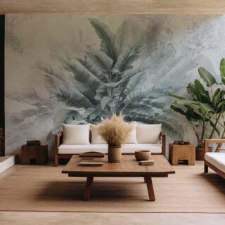 Peaceful Banana Tree Wallpaper Mural