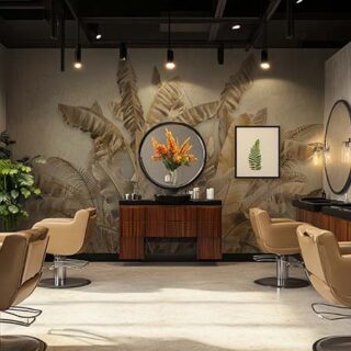 Taru, 3D Gold Tropical Wallpaper Design