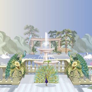Greek Roman Garden Wallpaper Mural