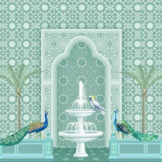 Traditional Moroccan Garden Wallpaper Mural Design
