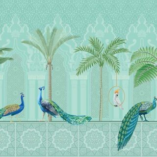 Vasanta, Tropical Indian Garden With Beautiful Birds Wallpaper Mural