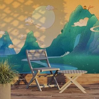 Modern Luxury Oriental Style Wallpaper Mural