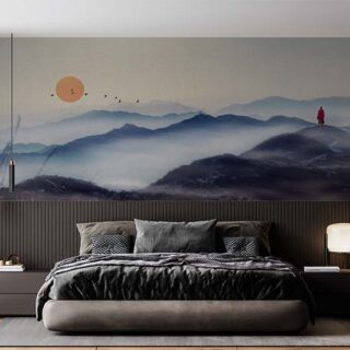 Sunrise Zen Landscape Wallpaper Mural