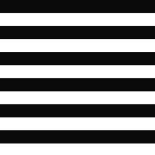 Classic Contrast Black White Horizontal Stripe Wallpaper Mural