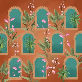 Beautiful Bhartiya Style Jharokha Wallpaper Mural