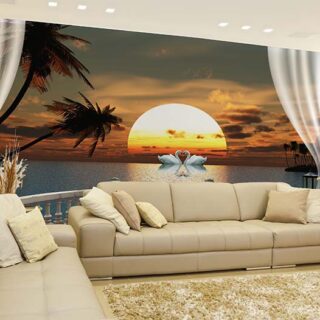 Dusk Vista Window View Wallpaper Mural