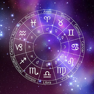 Zodiac Signs in Colorful Starry Space Wallpaper Mural