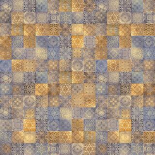 Luxurious Gold and Silver Patchwork Tiles Wallpaper Mural