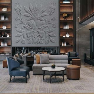 Serene White Floral Stucco Wallpaper Mural