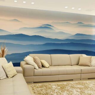 Romani, Foggy Romanian Landscape Wallpaper Mural