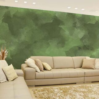 Abstract Dark Mint Green Watercolor Art Wallpaper Mural
