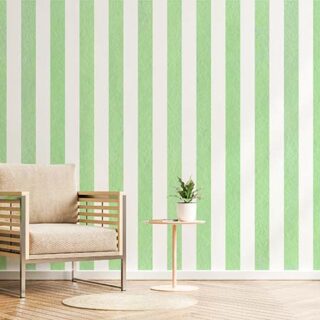 Minimalist Mint Green and White Vertical Stripes Wallpaper Mural