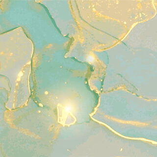 Mint Green and Gold Alcohol Ink Texture Marble Wallpaper Mural