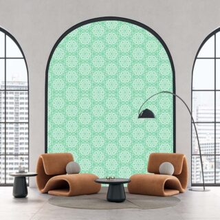 Mint Green Harmonious Tranquil Pattern Wallpaper Mural