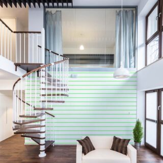 Modern Mint Green and White Stripe Wallpaper Mural