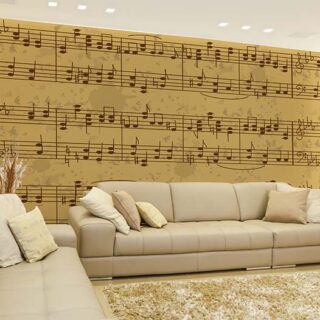 Harmonic Notes Sheet Music Wallpaper Mural