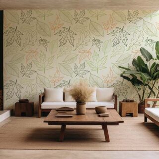 Autumn Whisper Maple Leaf Wallpaper Mural