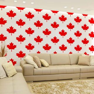 Canadian Whisper Maple Leaf Wallpaper Mural