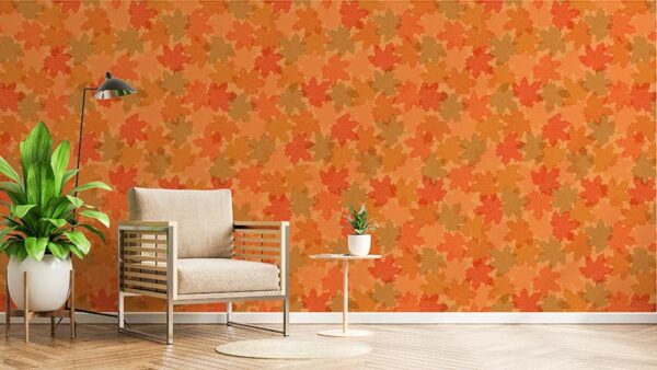 Rustic Elegance Maple Leaf Wallpaper Mural - Magicdecor®