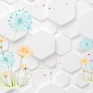 3D White Hive Wallpaper Mural