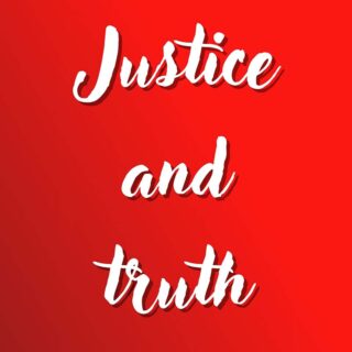 Justice and Truth Typography Wallpaper Mural