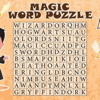 Magic Word Puzzle Wallpaper Mural