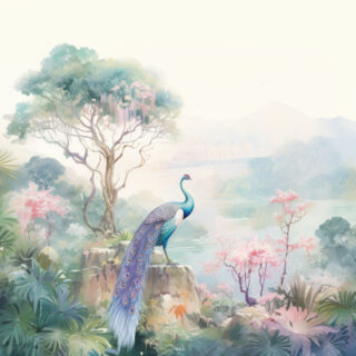 Forest Jewels, The Peacock’s Haven Wallpaper Mural