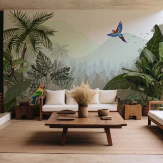 Tropical Landscape Mural Wallpaper