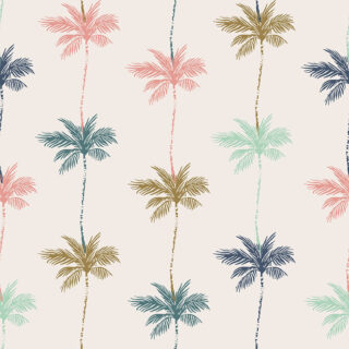 Simple Minimalist Grunge Palms Pattern Wallpaper Mural