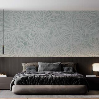 Soft Focus Minimalist Leaves Grace Wallpaper Mural
