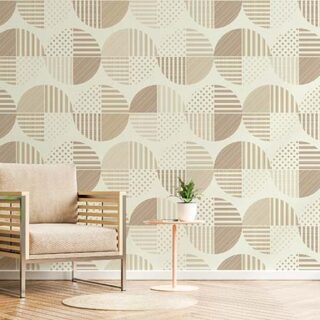 Understated Glam Minimalistic Timeless Geometric Pattern Wallpaper Mural