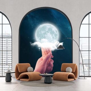 Moon Ice Cream Wallpaper Mural