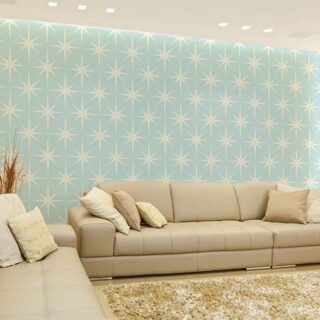 Atomic Era Starburst Pattern Wallpaper Mural