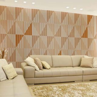 Juxtaposed Triangular Stripes Pattern Wallpaper Mural