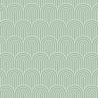 Nostalgic Nuance Modern Green Pattern Wallpaper Mural
