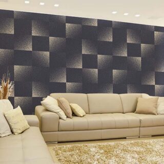 Stippled Squares Chequered Geometric Pattern Wallpaper Mural