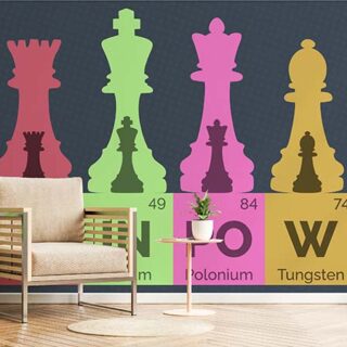 Chess Intelligence Brain Booster Wallpaper Mural