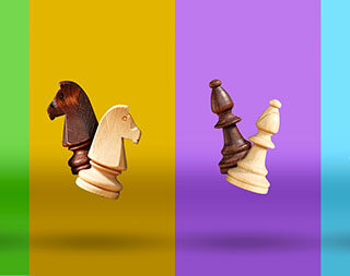 Chess Pieces Collage Wallpaper Mural