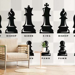 Chess Pieces Icon Wallpaper Mural