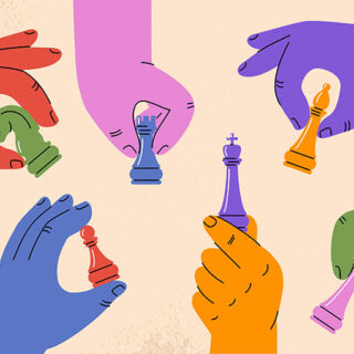 People Playing Chess Wallpaper Mural