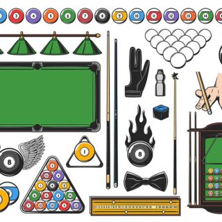 Pool Snooker and Billiards Game Equipment Wallpaper Mural