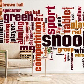Snooker Word Cloud Wallpaper Mural