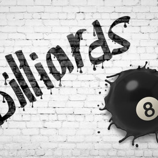 White Brick Billiards Wall Wallpaper Mural