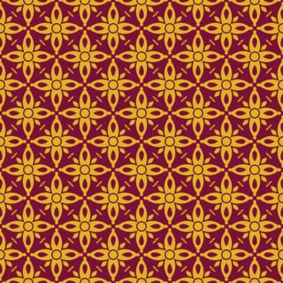 Maroon Gold Luxury Motifs Wallpaper Mural