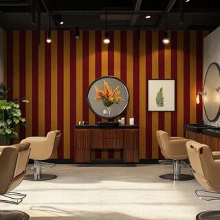 Yellow Gold and Maroon Wallpaper Mural